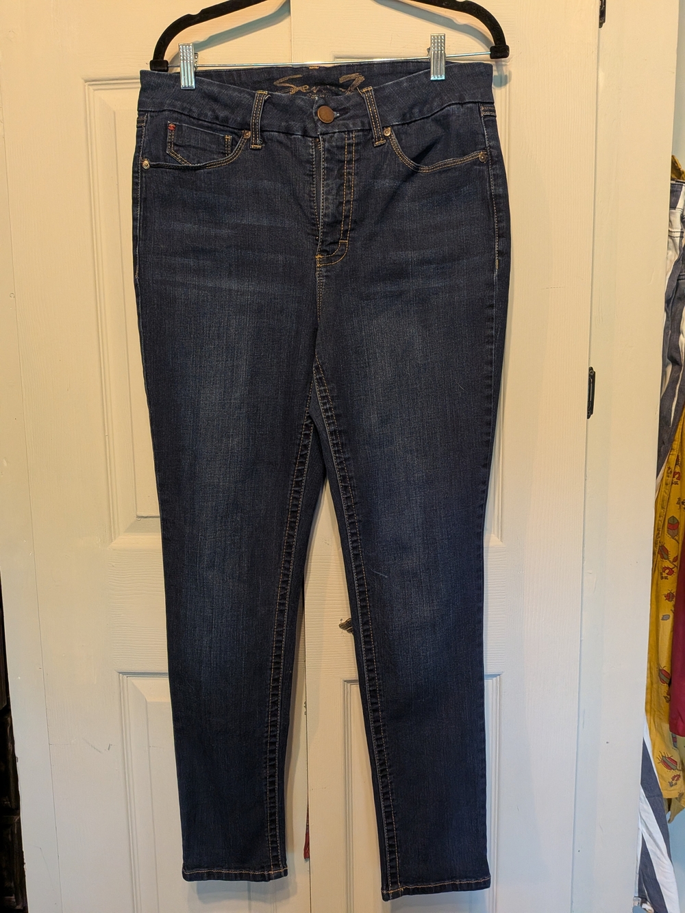 Seven7 Women's Dark Indigo Skinny Jeans 14